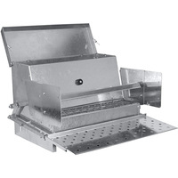 Comederos automáticos para pollos de acero galvanizado de 25 libras con pedal para granja avícola, alimentador de Metal para pollos LM-113