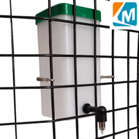 Bebedero de agua de plástico para conejos con tetinas, 1L, bebedero para roedores, botella, equipo para cría de aves de corral, caja LMR-10