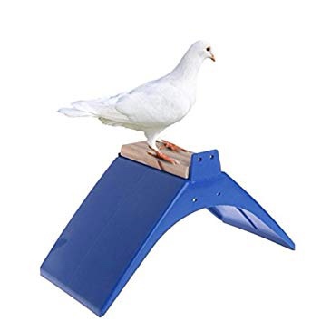 Accesorios para pájaros homing, soporte para descanso de palomas, percha de plástico para palomas de carreras en V con resistencia al calor de madera LMA-04