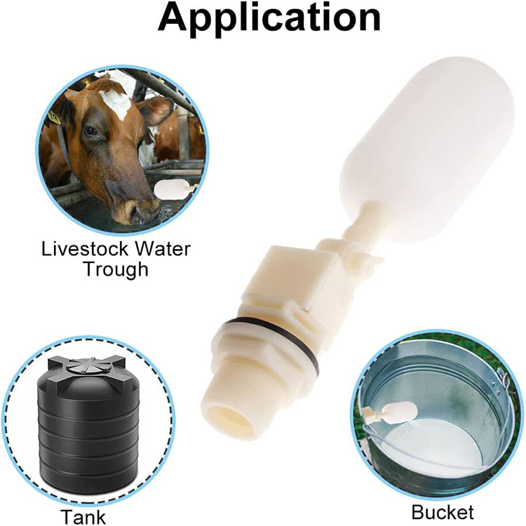 Rosca de válvula de bola flotante de plástico en miniatura para tanque de agua pequeño, dispensador de agua, purificador de agua LML-31-32