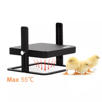 Placa calefactora para pollitos, puente levadizo para aves de corral y cubierta de placa criadora con incubadora de huevos de altura ajustable